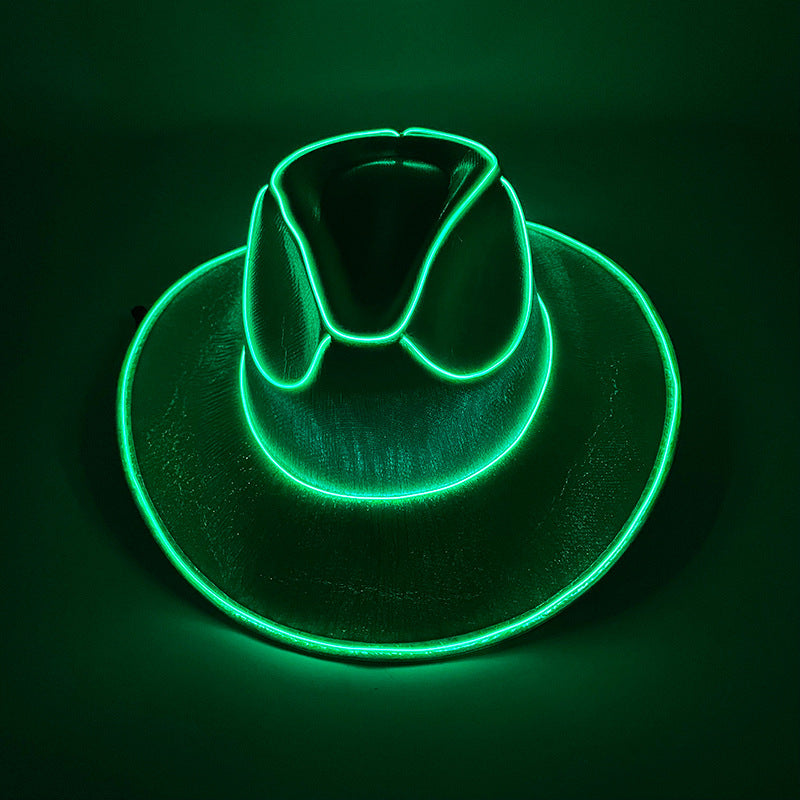 Party/ Dancer/ Sports Fan LED Wireless or Wired Fluorescent Colorful Cowboy Flashing Hat