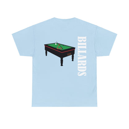 Billiards Front and Back Print Unisex Heavy Cotton Tee