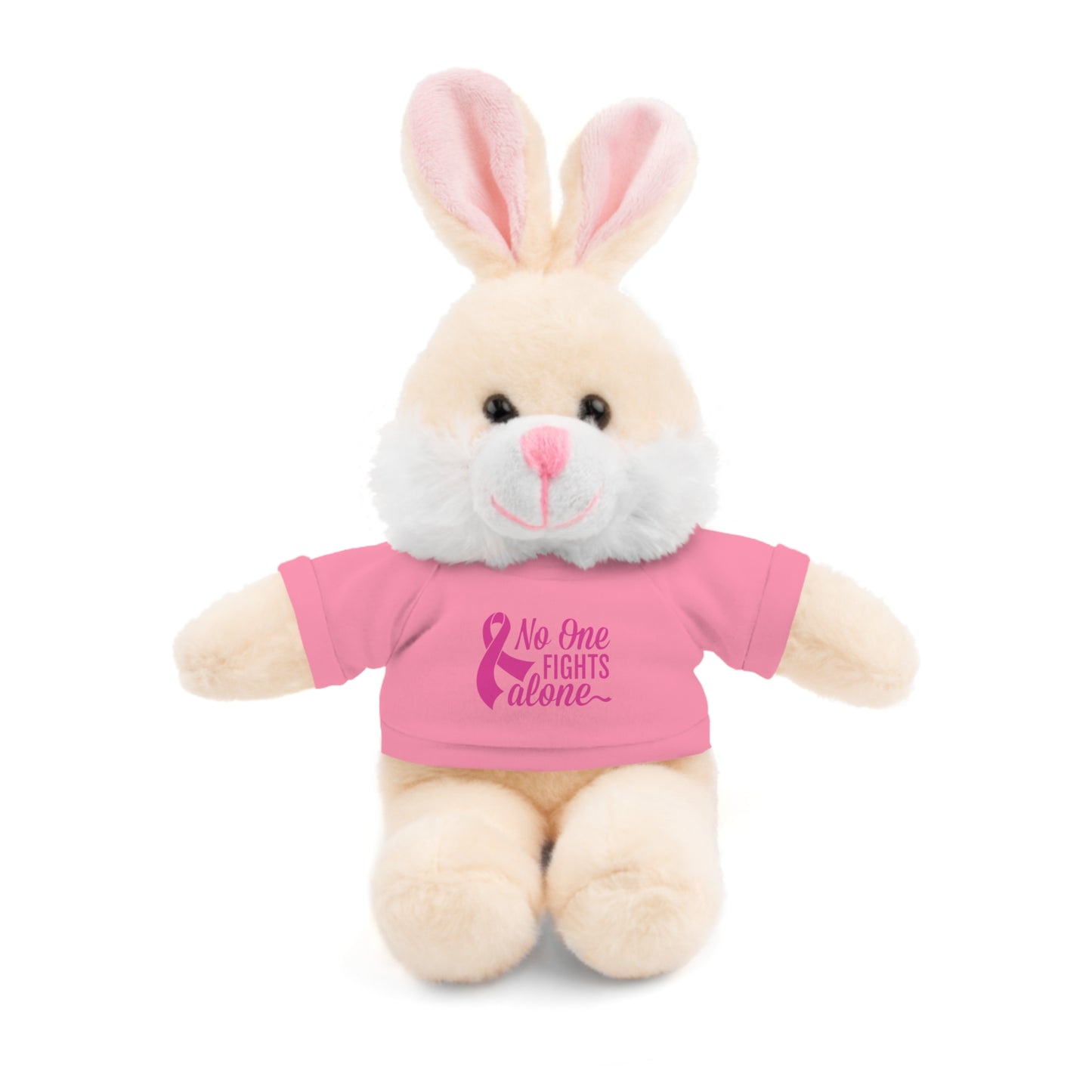 No One Fights Alone' Cancer massage Stuffed Animals with Tee