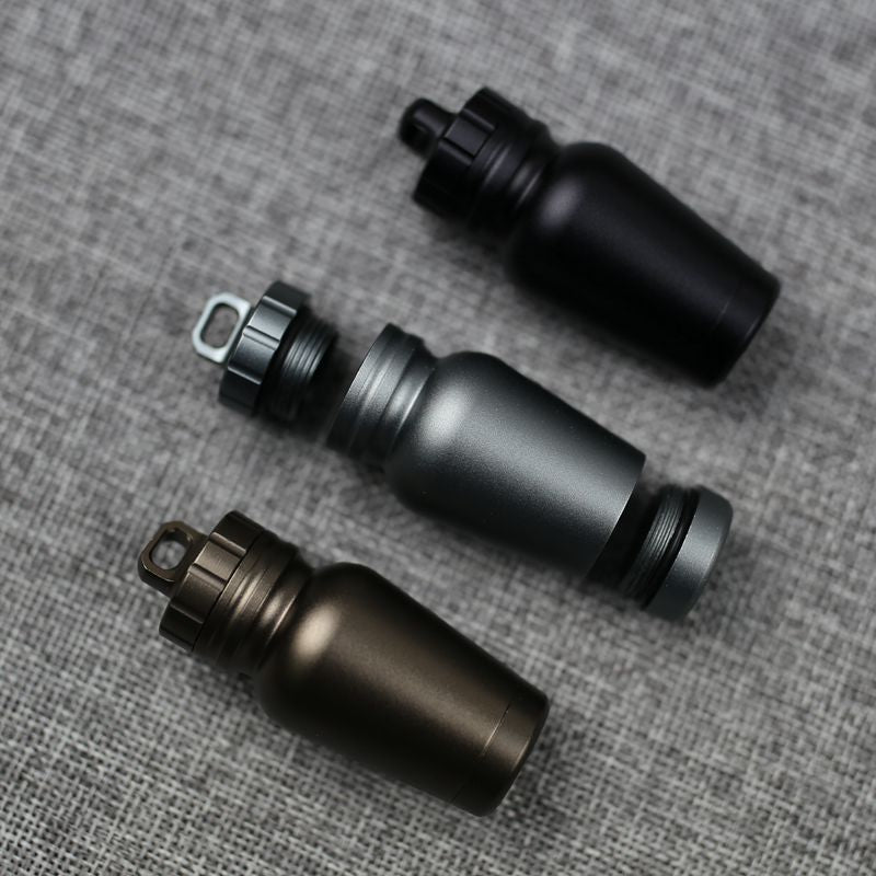 Outdoor medicine bottle Aluminum alloy survival pills full waterproof cans Sealed capsules