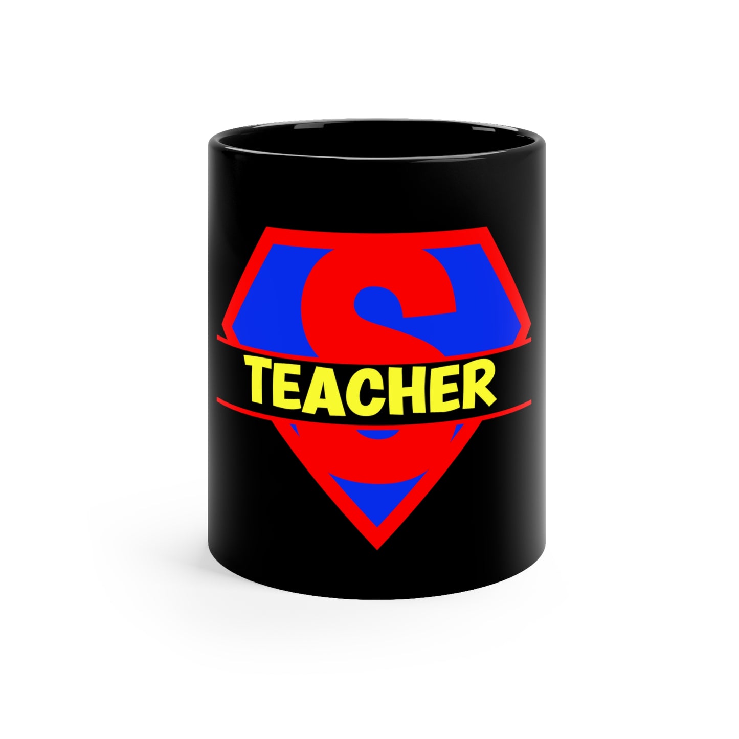 Super Teacher-  Printed 11oz Black Mug