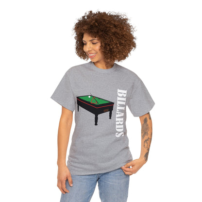 Billiards Front and Back Print Unisex Heavy Cotton Tee