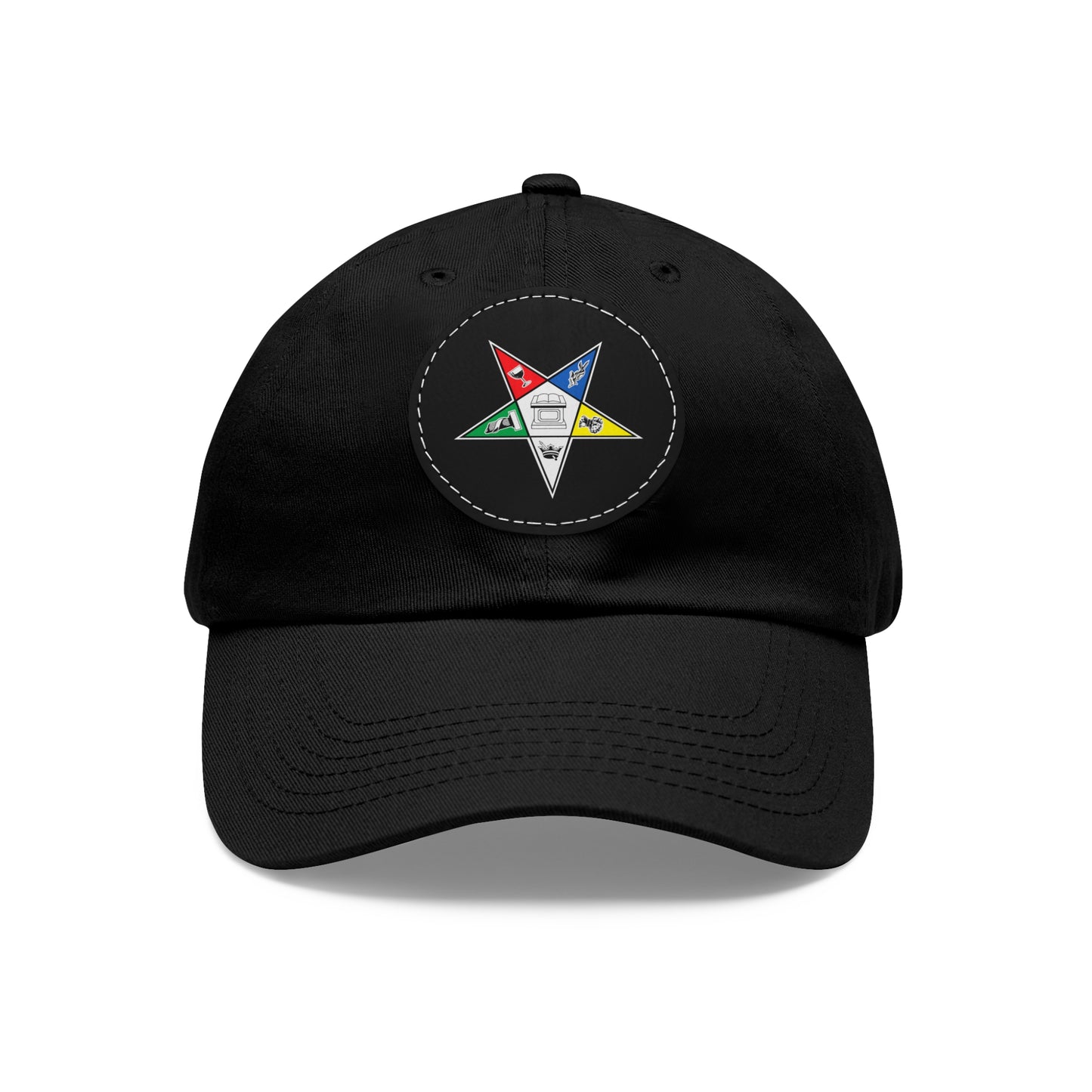 Order Of The Eastern Stars /OES Hat with Leather Patch (Round Patch)