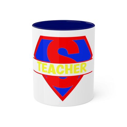 Super Teacher - Color Interior Mugs, 11oz