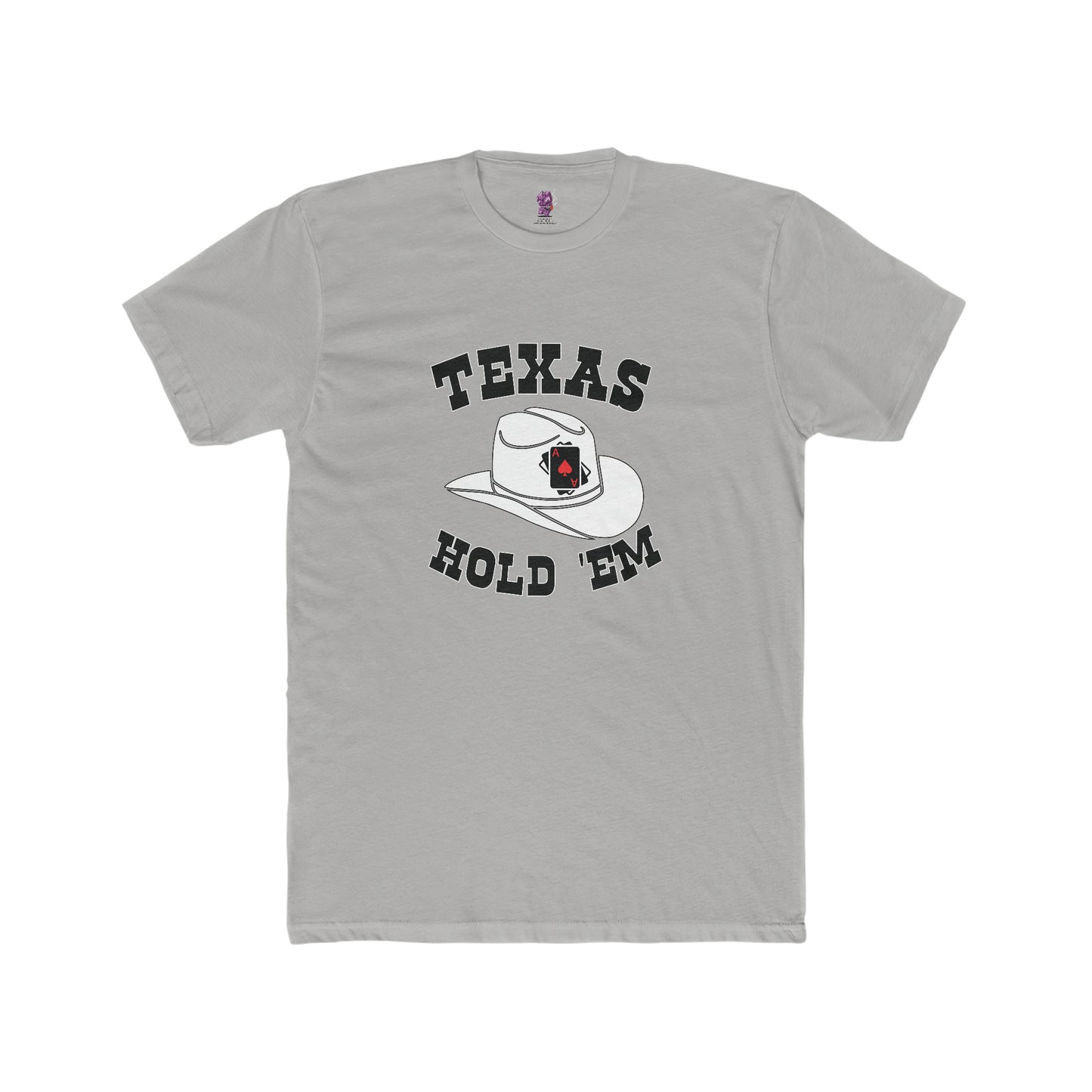 Texas Hold 'Em- Two Side Print Cotton Crew Tee Shirt Great For Concerts