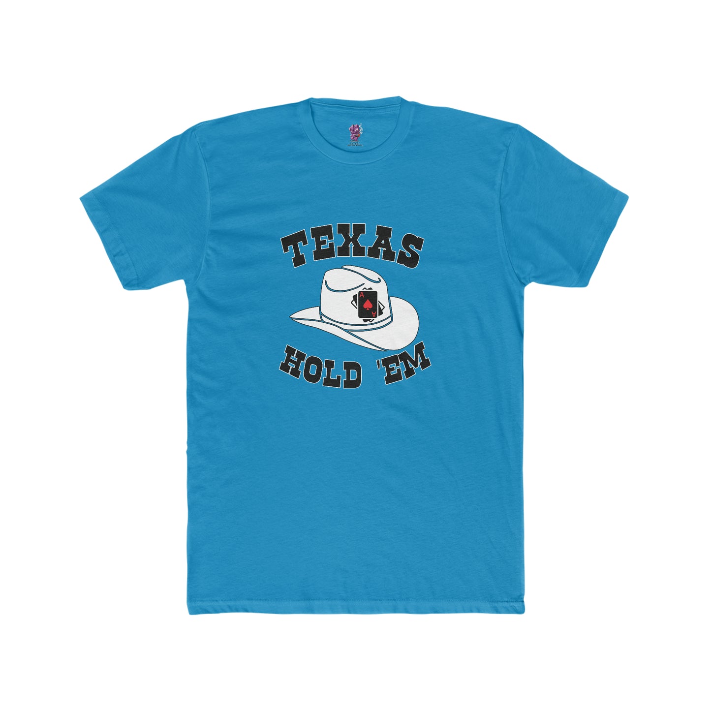 Texas Hold 'Em- Two Side Print Cotton Crew Tee Shirt Great For Concerts