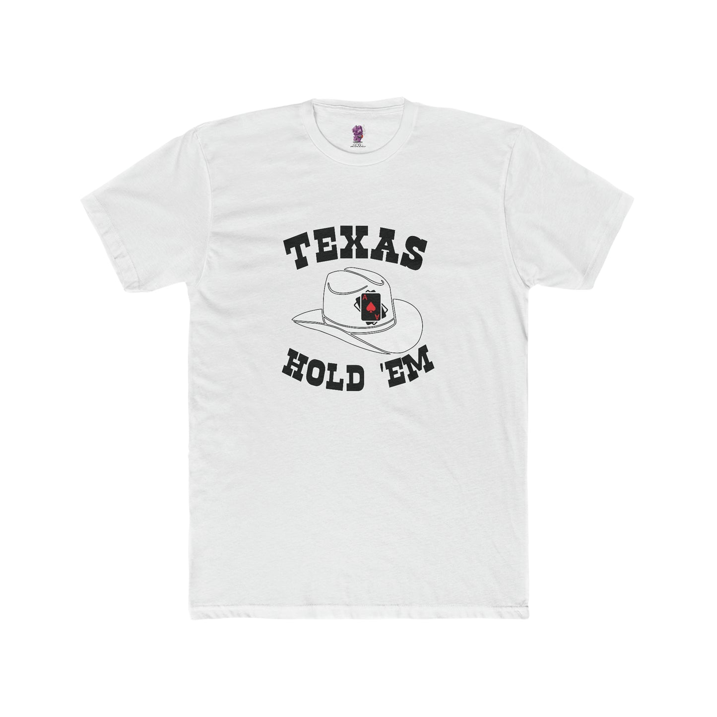 Texas Hold 'Em- Two Side Print Cotton Crew Tee Shirt Great For Concerts