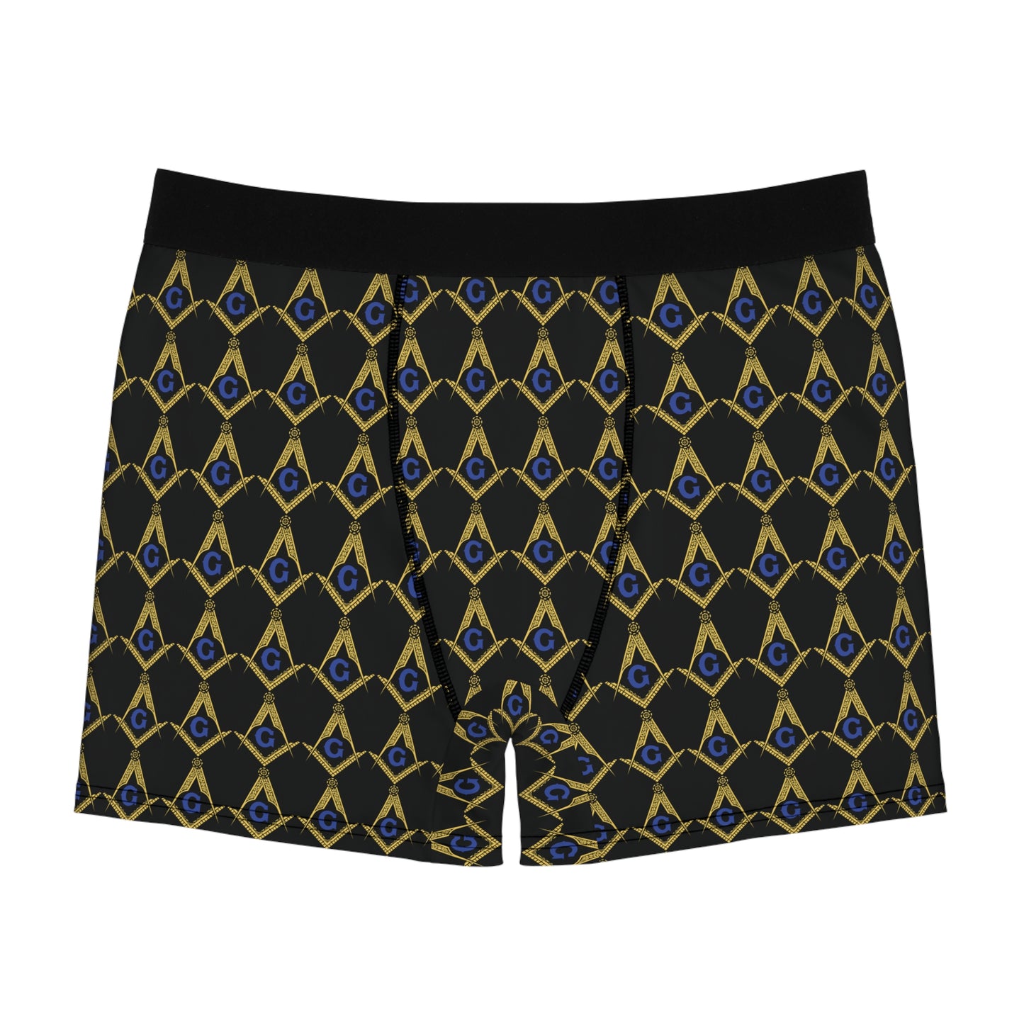 Master Mason Compass And Square Printed- Adult Men's Boxer Briefs