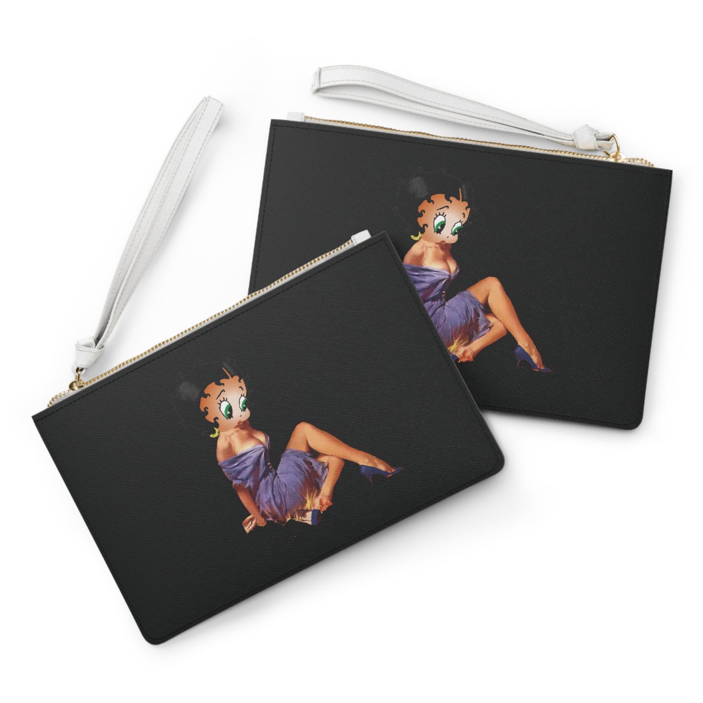 Faux Leather Customized Betty Boop Clutch Bag