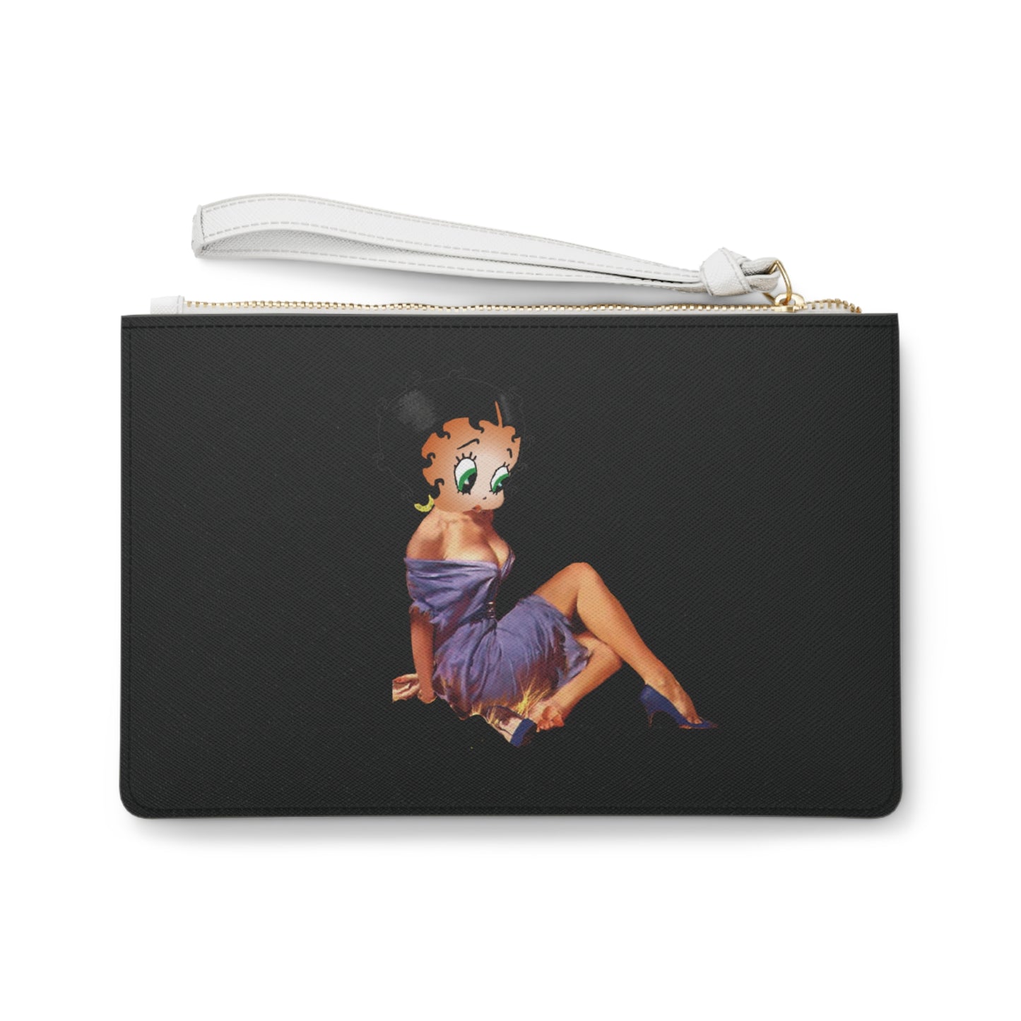 Faux Leather Customized Betty Boop Clutch Bag