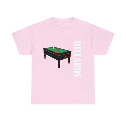 Billiards Front and Back Print Unisex Heavy Cotton Tee