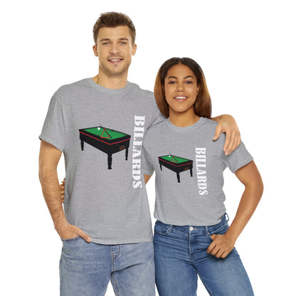 Billiards Front and Back Print Unisex Heavy Cotton Tee