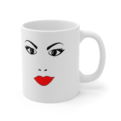 Halloween Sexy Witch Face- 11oz Coffee, Coco, Tea Mug Ceramic Mug 11oz