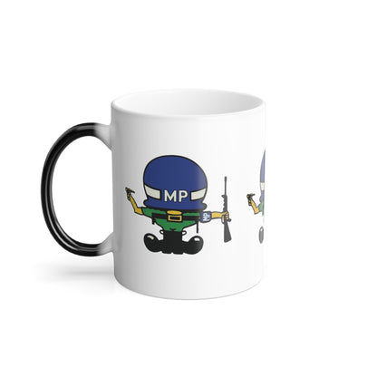 Cartoon MP Military Police Color Morphing Mug, 11oz