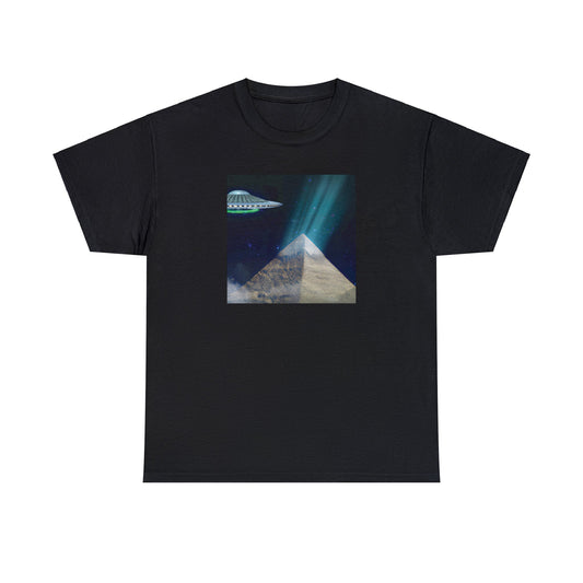 UFO Over Pyramid- Adult Unisex Heavy Cotton Tee