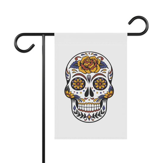 Sugar Skull Garden & House Banner 12'' × 18''  and 24.5'' × 32'' Pole not included