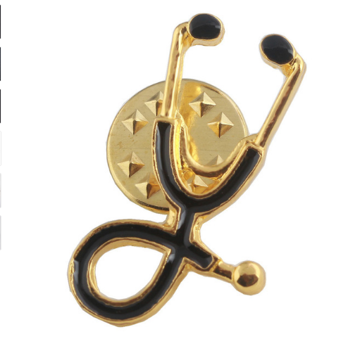 Nurse/Medical Creative Heart Love Stethoscope Bracelet Gift or Lapel Pin