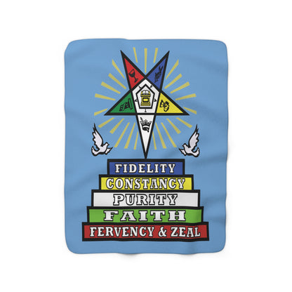 Order Of The Eastern Stars / OES Travel or Home Sherpa Fleece Blanket