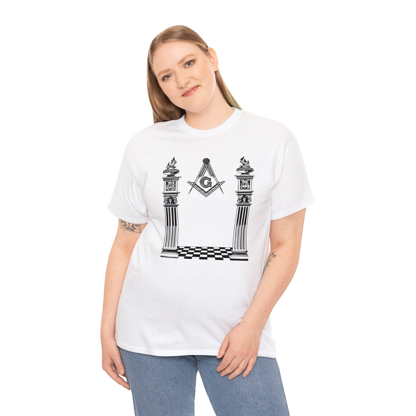 Master Mason Classic Two Side Print Unisex Heavy Cotton Tee