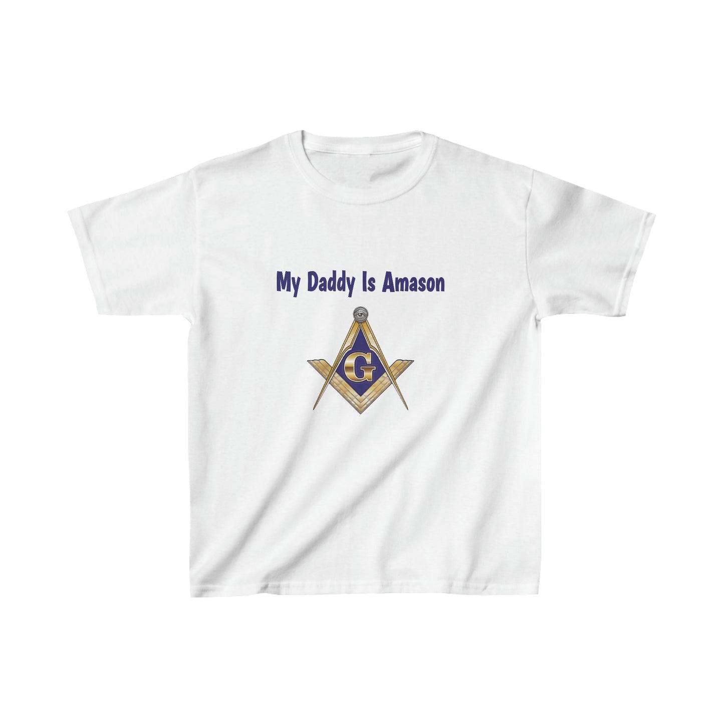 My Daddy Is Amason- Printed Kids Heavy Cotton™  Oeko-Tex Tee