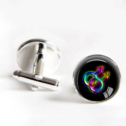 Gay Pride Cufflinks- Man Or Woman