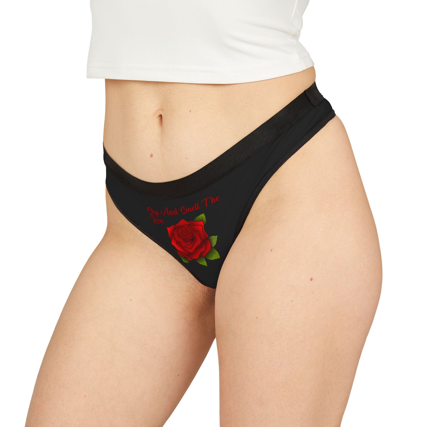 Stop And Smell The Rose Women's Thongs 2 Side Print Valentines Day