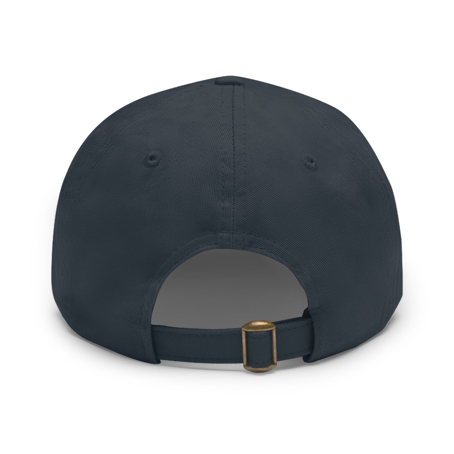 Mason Cap with WM emblem adjustable Dad Hat with Leather Patch (Round)