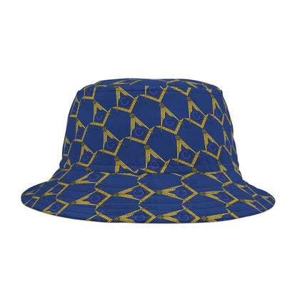 Mason Bucket Hat with Compass and Square All Over Print