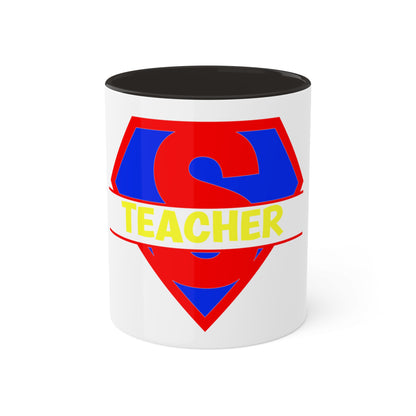 Super Teacher - Color Interior Mugs, 11oz