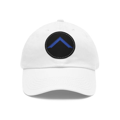 Mason Cap with WM emblem adjustable Dad Hat with Leather Patch (Round)