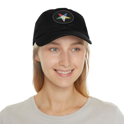 Order Of The Eastern Stars /OES Hat with Leather Patch (Round Patch)