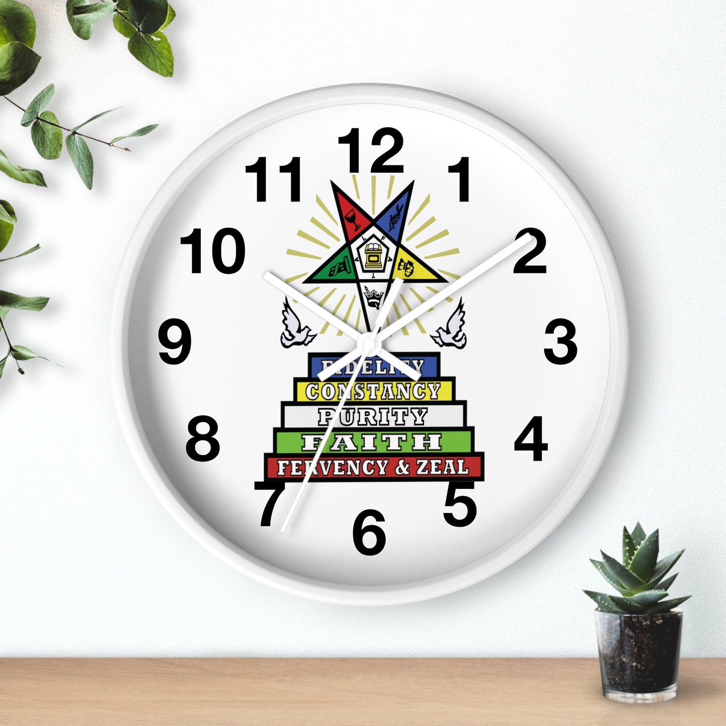 Order Of The Eastern Stars / OES Wall Clock