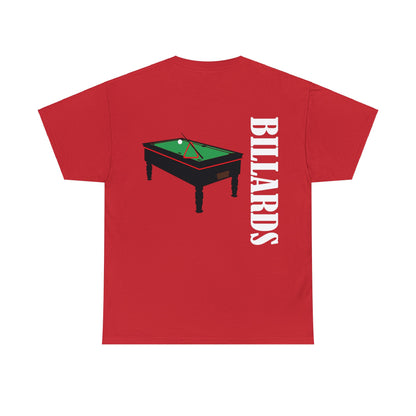 Billiards Front and Back Print Unisex Heavy Cotton Tee