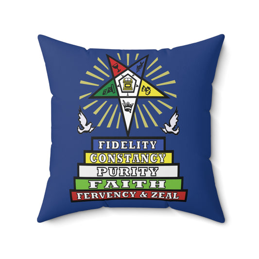 Eastern Star Printed Spun Polyester Square Pillow