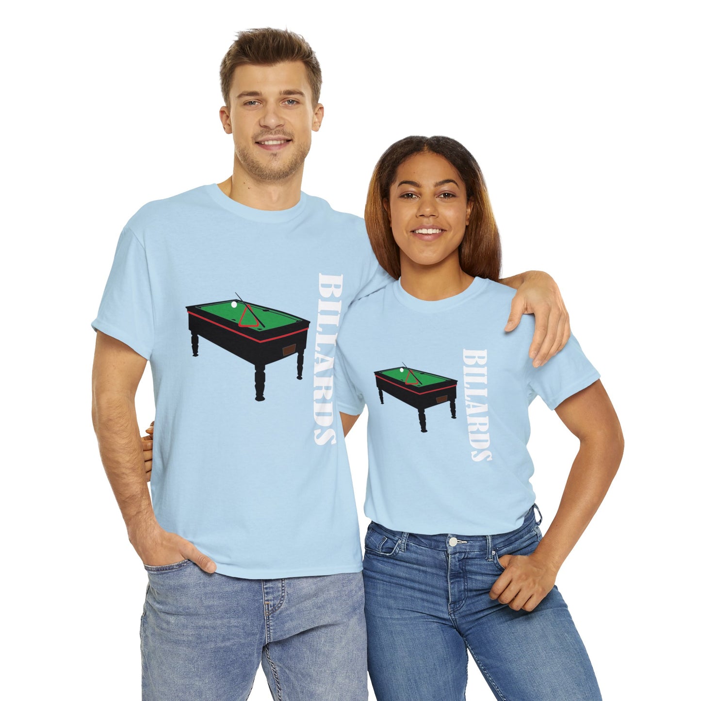 Billiards Front and Back Print Unisex Heavy Cotton Tee