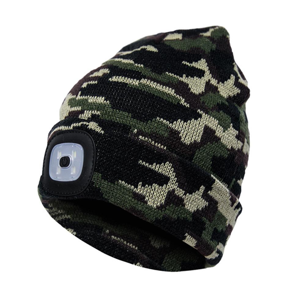LED Light Knit Hat Button Cell Type Knitted Hat With Light For Teens, Adults, Man, Woman