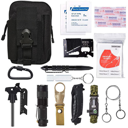 Outdoor Camping and Emergency Multi-Function Kit Wild Survival Equipment Sos Self-Defense Supplies