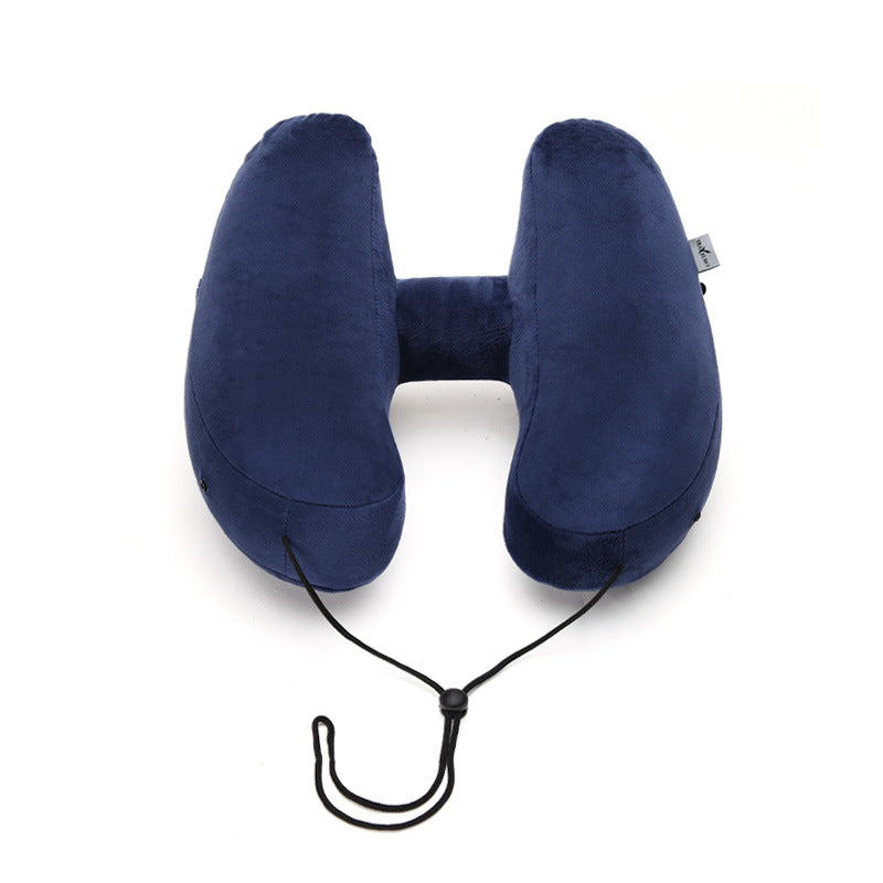 Travel Pillow H Shaped Inflatable Neck Pillow Folding Lightweight Nap Car Seat Office Airplane Sleeping