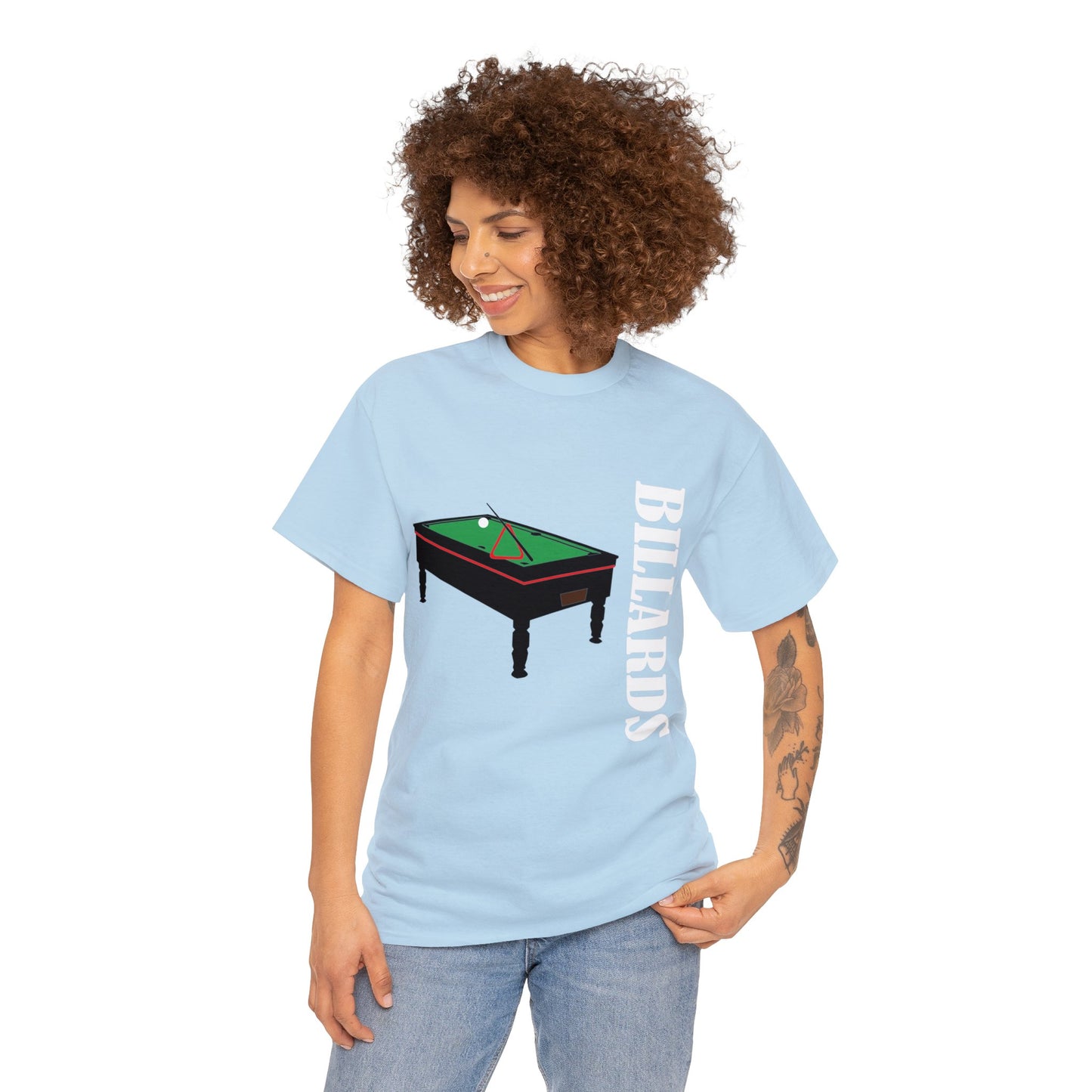 Billiards Front and Back Print Unisex Heavy Cotton Tee