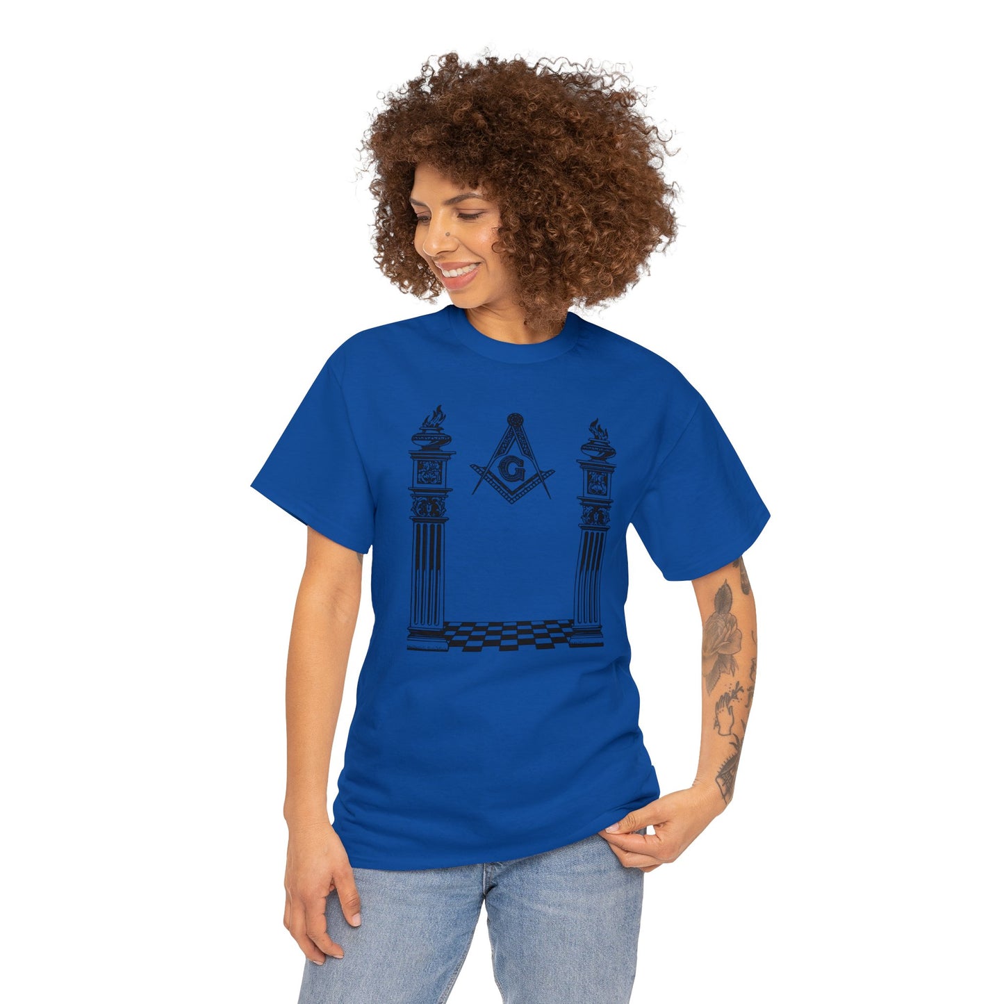 Master Mason Classic Two Side Print Unisex Heavy Cotton Tee