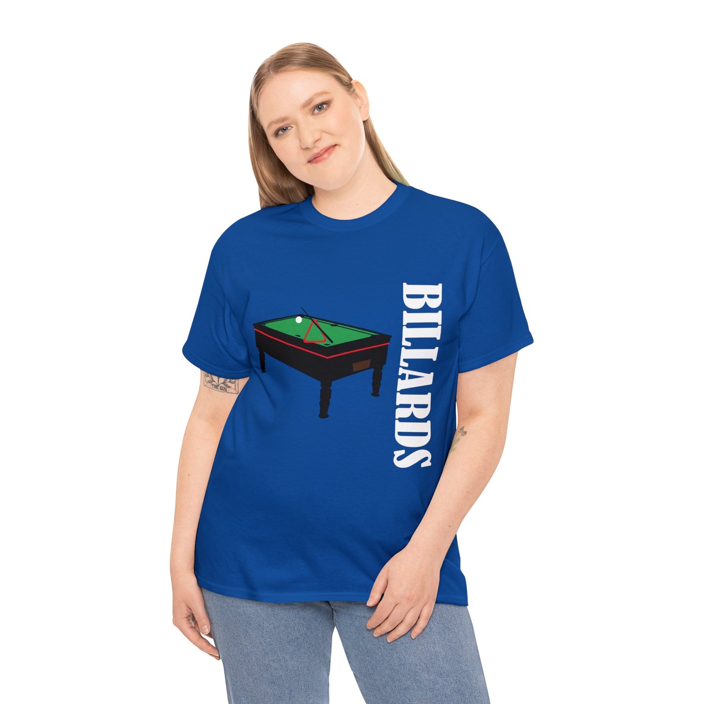 Billiards Front and Back Print Unisex Heavy Cotton Tee