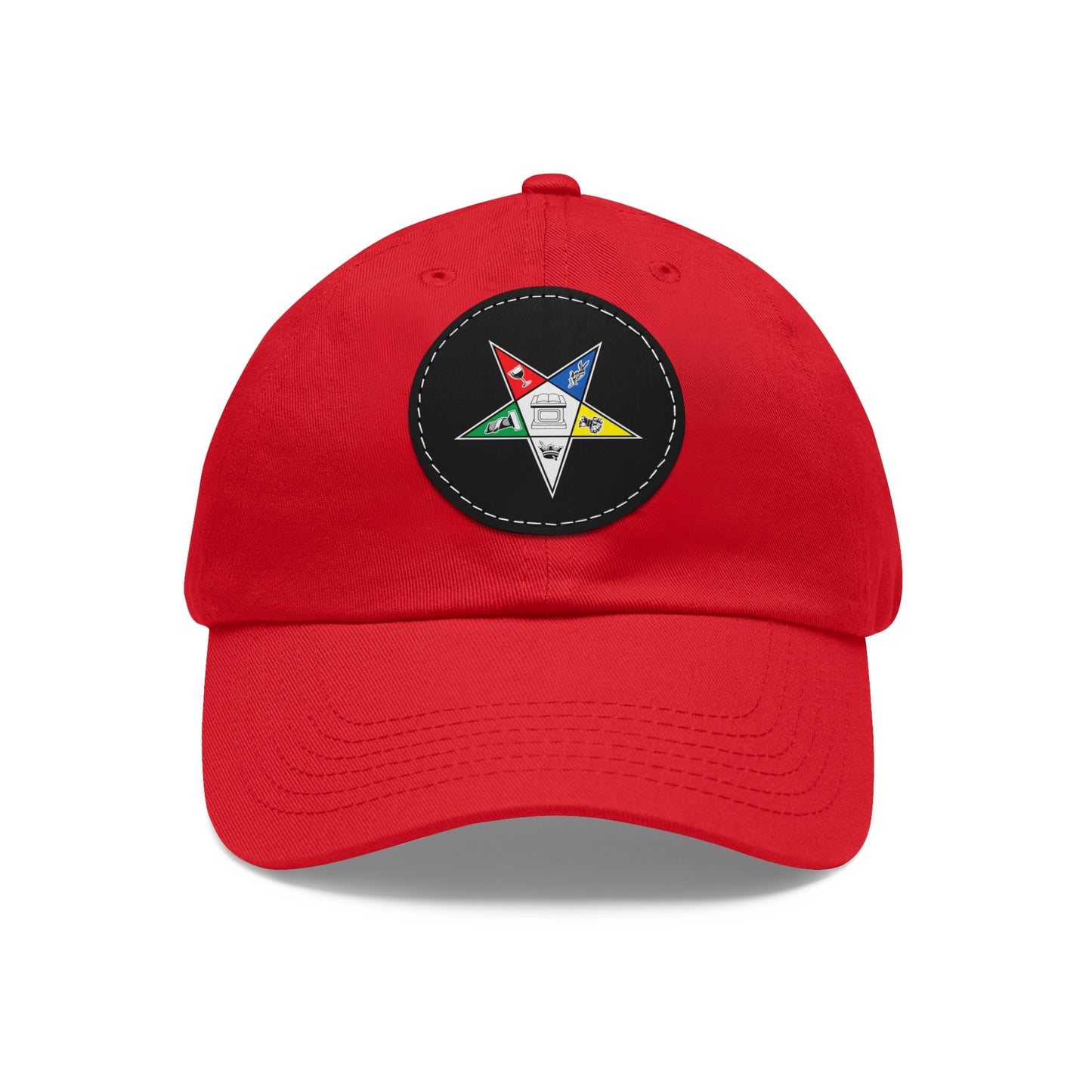 Order Of The Eastern Stars /OES Hat with Leather Patch (Round Patch)