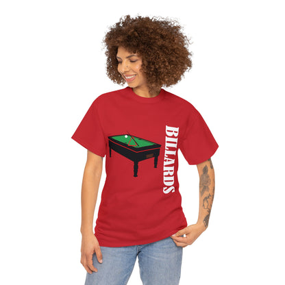 Billiards Front and Back Print Unisex Heavy Cotton Tee