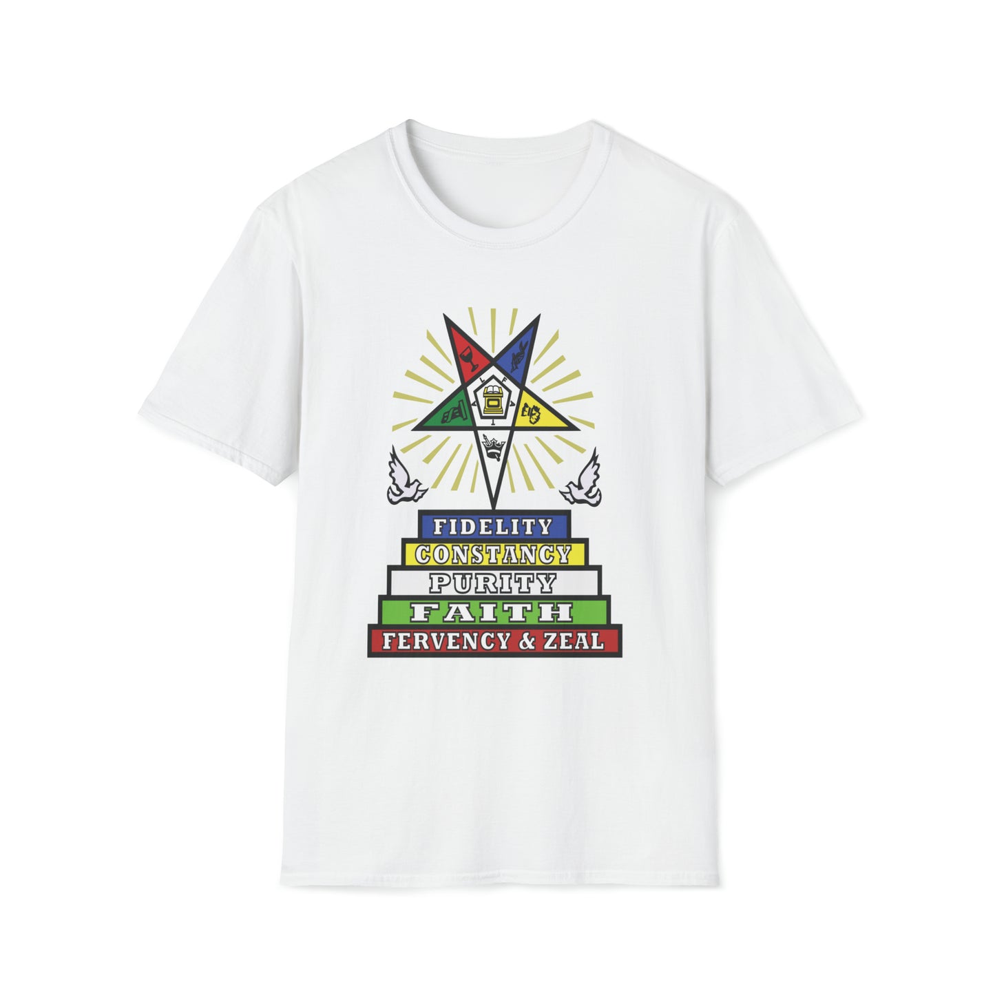 Eastern Star / OES Two Side Print Adult Unisex Softstyle T-Shirt