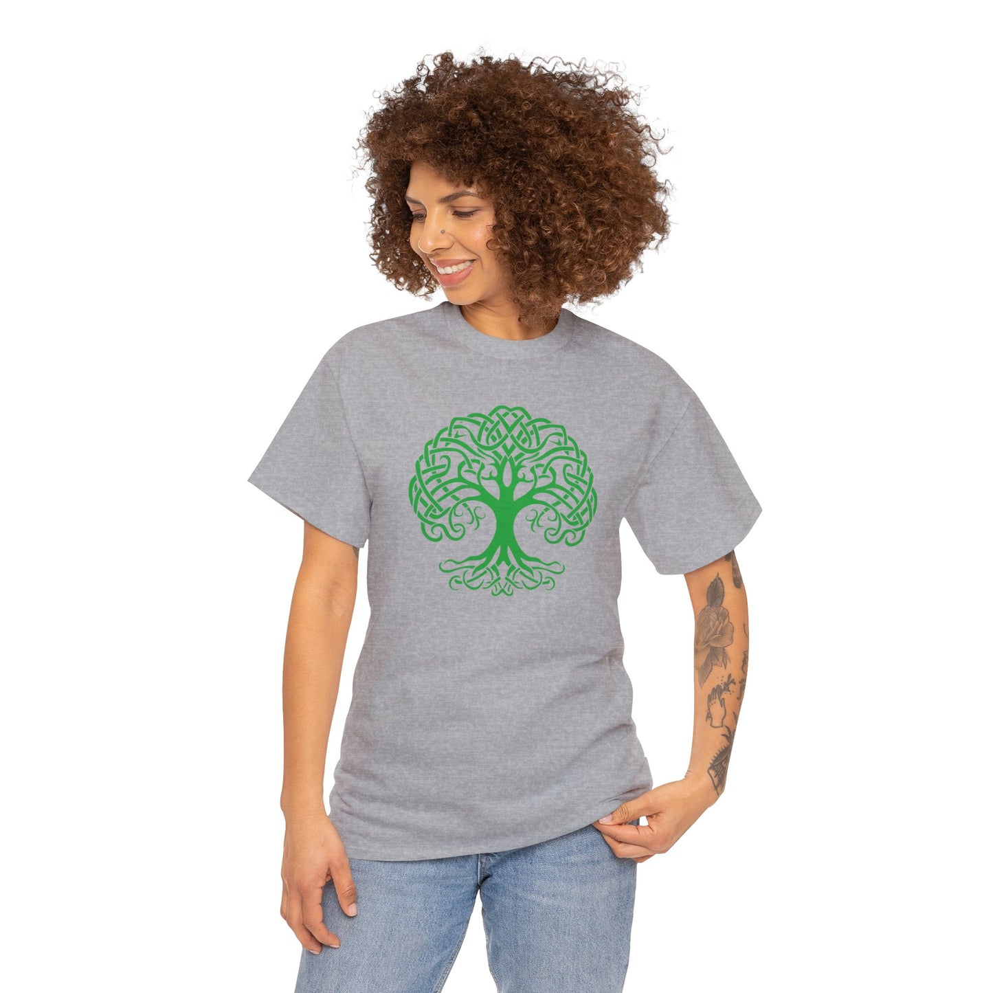 Celtic Tree Of Life- St. Patricks' Day Parade Unisex Heavy Cotton Tee