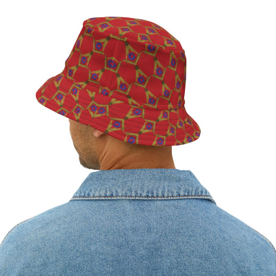 Mason Bucket Hat with Compass and Square All Over Print