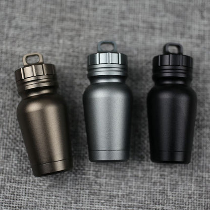 Outdoor medicine bottle Aluminum alloy survival pills full waterproof cans Sealed capsules
