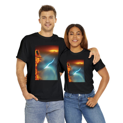 Cosmic Fire Surfer Unisex Heavy Cotton Tee