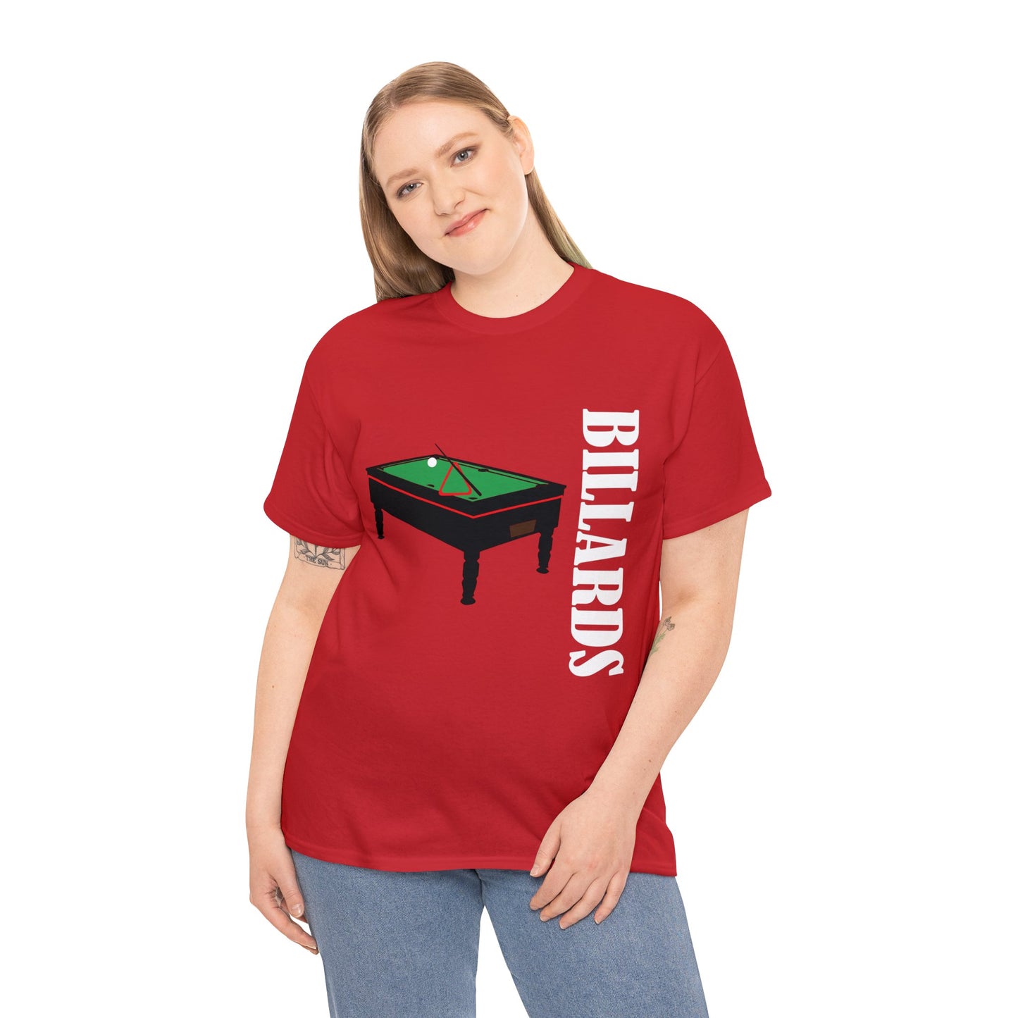 Billiards Front and Back Print Unisex Heavy Cotton Tee