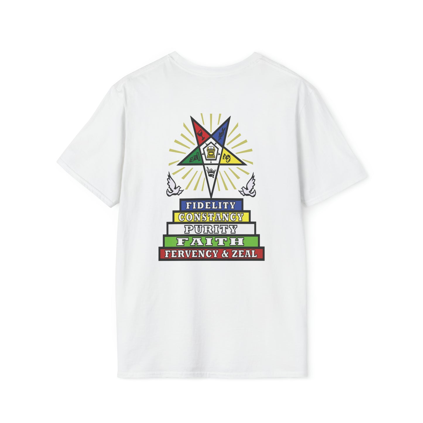 Eastern Star / OES Two Side Print Adult Unisex Softstyle T-Shirt